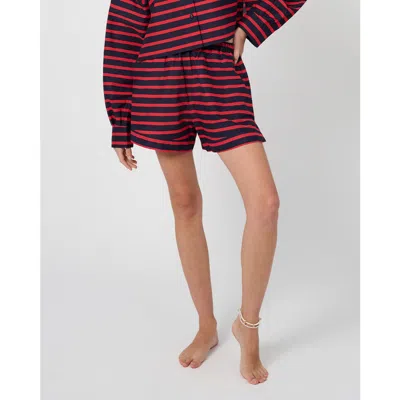 Weworewhat Pull On Beach Short In Tr Red/dk Navy