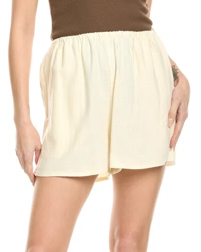 Weworewhat Pull-on Linen-blend Short In White