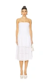 Weworewhat Ribbed Cotton Midi Dress