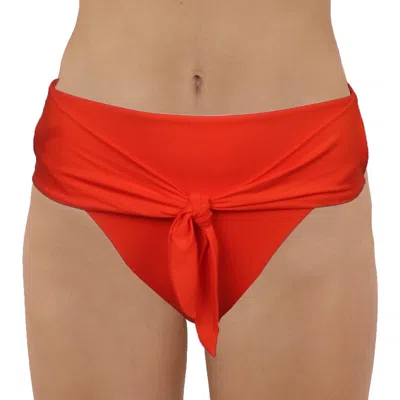 Weworewhat Riviera Bottom Womens Solid Nylon Swim Bottom Separates In Orange