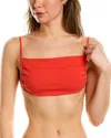 Weworewhat Ruched Bandeau Top In Orange