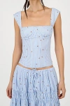 Weworewhat Ruched Cups Corset Top In Multi