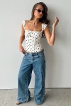 Weworewhat Ruched Cups Corset Top In Multi