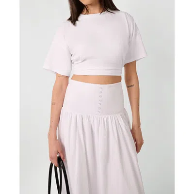 Weworewhat Ruched Cropped Tee