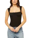 Weworewhat Wide Strap Ruched Cup Corset Top