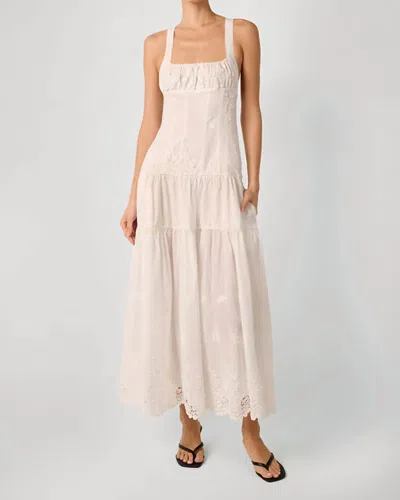 Weworewhat Ruched Cup Peplum Midi Dress In White