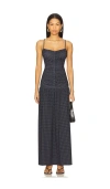 Weworewhat Ruched Front Scoop Maxi Dress