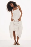 Weworewhat Ruched Maxi Dress In White