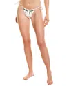 Weworewhat Ruched String Bikini Bottom In Multi