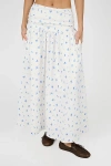 Weworewhat Ruched Waist Midi Skirt In White