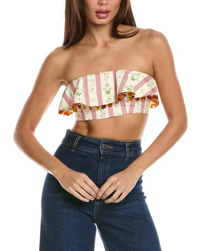Weworewhat Ruffle Bandeau Top In Yellow