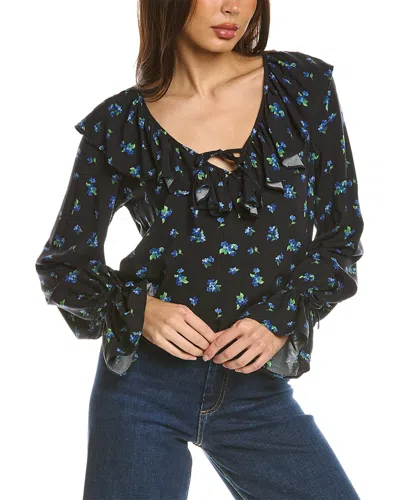 Weworewhat Ruffle Blouse In Black