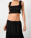 Weworewhat Ruffle Button Crop Top