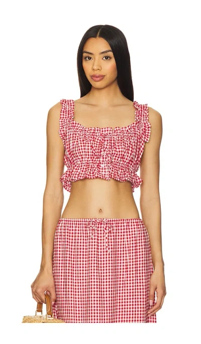 WEWOREWHAT RUFFLE BUTTON UP TOP