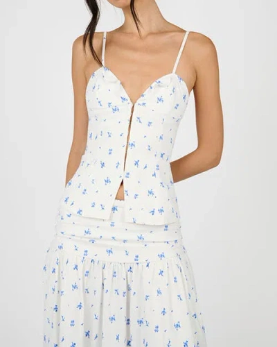 Weworewhat Ruffle Corset Top In White