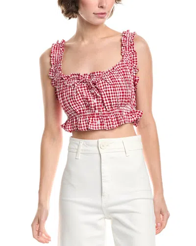 WEWOREWHAT WEWOREWHAT RUFFLE CROP TOP