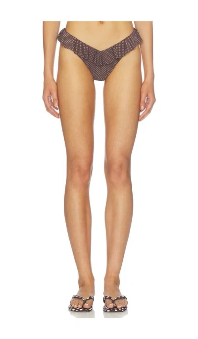 Weworewhat Ruffle Delilah Bikini Bottom In Blue