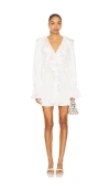 Weworewhat Ruffle Mini Dress In White