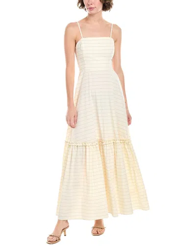 Weworewhat Ruffle Flare Midi Dress In Neutral
