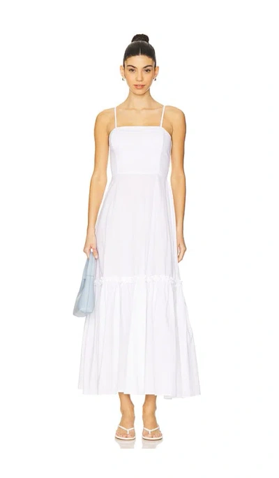 Weworewhat Ruffle Flare Midi Dress In White