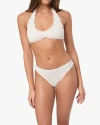 Weworewhat Ruffle Halter Bra In Ivory