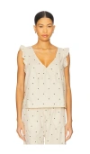 Weworewhat Ruffle Sleeve Boxy Top In White
