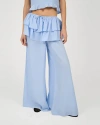 Weworewhat Ruffle Waist Flare Pant