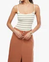 Weworewhat Scoop Cami Bodysuit In Cream In White