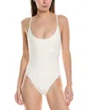Weworewhat Scoop One Piece In Solid White In White