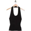 Weworewhat Knit Halter Top In Black