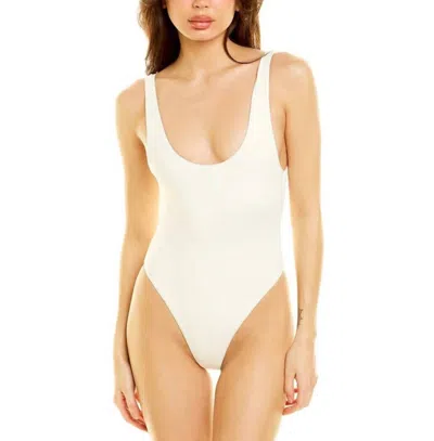 Weworewhat Scoop One Piece In Solid White In Multi