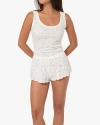 Weworewhat Scoop Tank In Ivory/pink