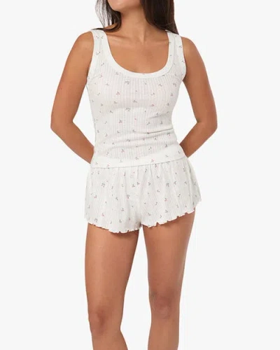 Weworewhat Scoop Tank In Ivory/pink