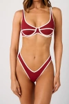 Weworewhat Scoop Underwire Bikini Top In Burgundy