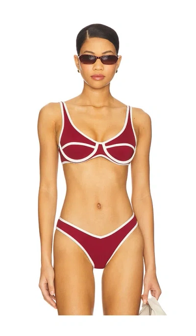 Weworewhat Scoop Underwire Top In Red