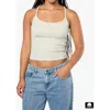 Weworewhat Scooped Ribbed Tank Top In Heather Grey