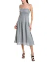 Weworewhat Scrunchie Linen-blend Midi Dress
