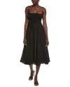 Weworewhat We Wore What Scrunchie Linen Blend Midi Dress
