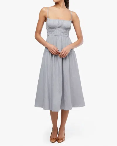 Weworewhat Scrunchie Midi Dress In Dusty Blue In Gray