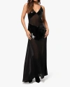 Weworewhat Sheer Panel Maxi Dress In Black