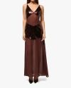 Weworewhat Sheer Panel Maxi Dress In Brown