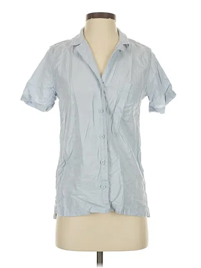 Pre-owned Weworewhat Short Sleeve Blouse In Blue