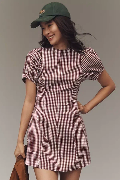Weworewhat Short-sleeve Fit & Flare Mini Dress In Multi