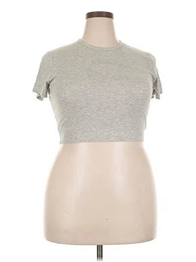 Pre-owned Weworewhat Short Sleeve Turtleneck In Gray