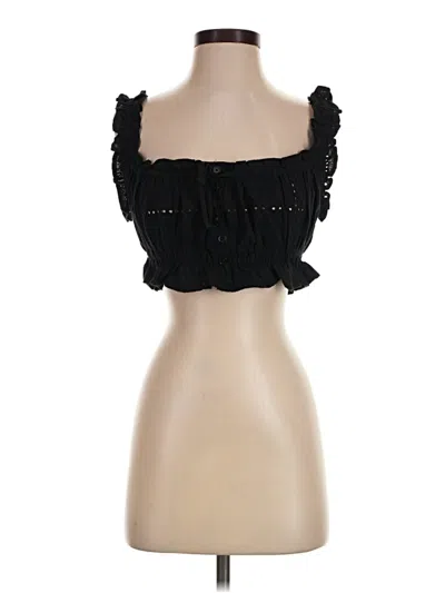 Weworewhat Sleeveless Top Black Strapless Neckline Tops
