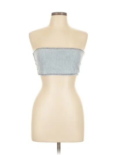 Pre-owned Weworewhat Sleeveless Top Blue Strapless Neckline Tops