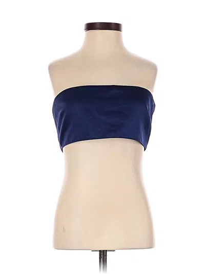 Pre-owned Weworewhat Sleeveless Top Blue Strapless Neckline Tops