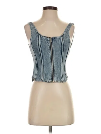 Pre-owned Weworewhat Sleeveless Top Blue Strapless Neckline Tops