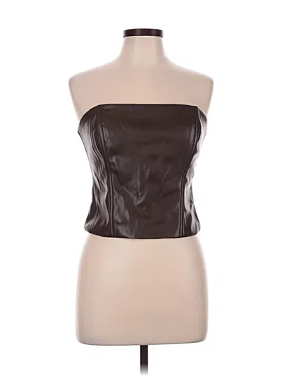 Pre-owned Weworewhat Sleeveless Top Brown Strapless Neckline Tops