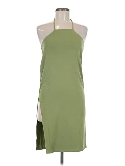 Pre-owned Weworewhat Sleeveless Top Green Halter Neckline Tops
